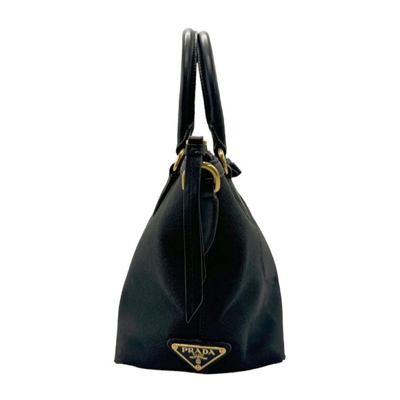 Prada Handbag Black Leather Canvas - Picture 1 of 5